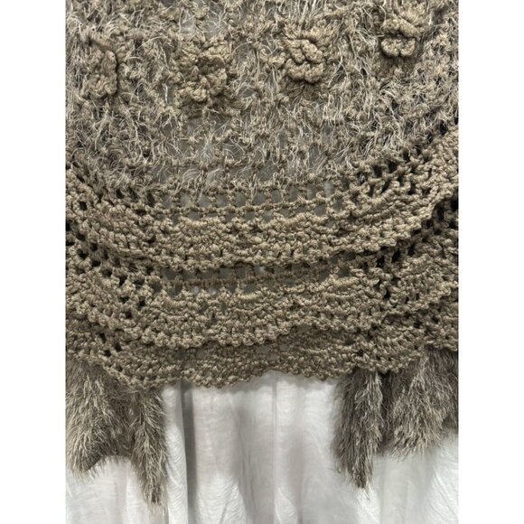 Sacred Threads Bohemian Brown Open Front Vest 100% Rayon Size M/L ( runs small) - Picture 4 of 11